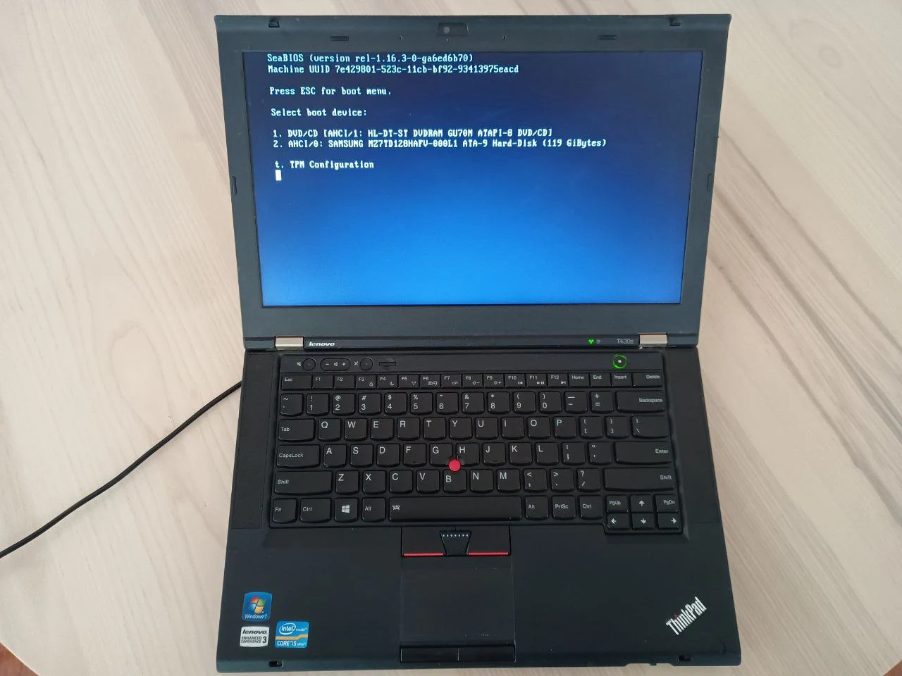 ThinkPad T430s with Coreboot firmware